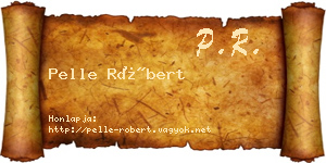 Pelle Róbert névjegykártya